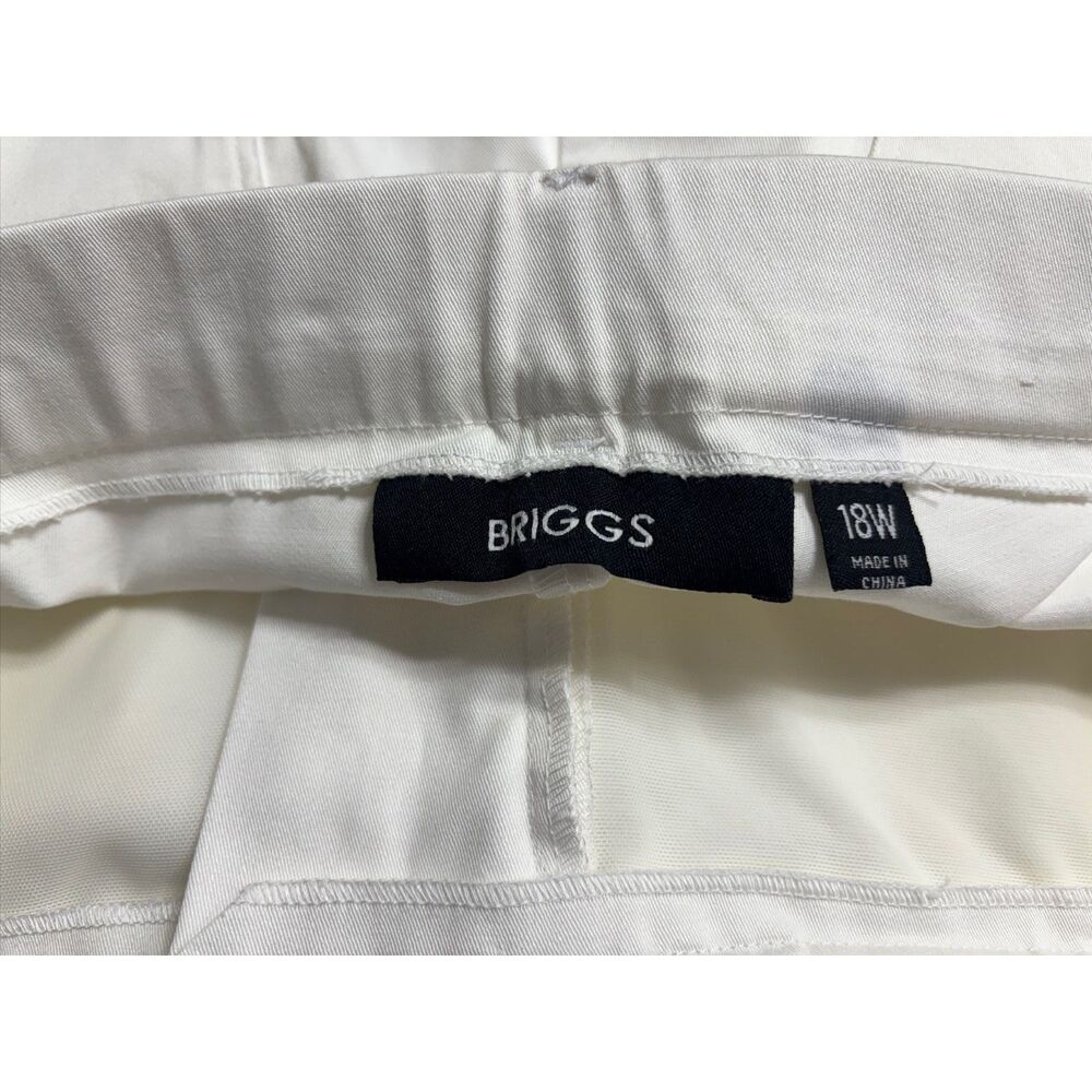 Briggs New York Slimming Solution Bermuda Shorts 18W 18 Plus Size White Golf NWT - Picture 5 of 11